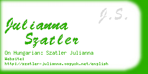 julianna szatler business card